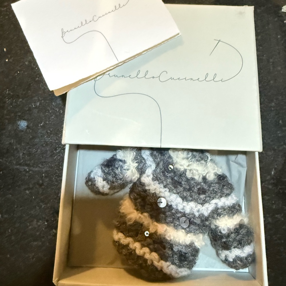 Brunello Cucinelli Striped Knit Sweater Keychain